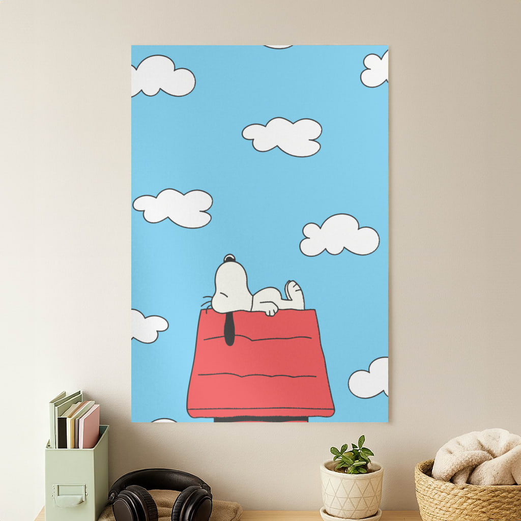 Cartoon Beagle Sleeping Poster
