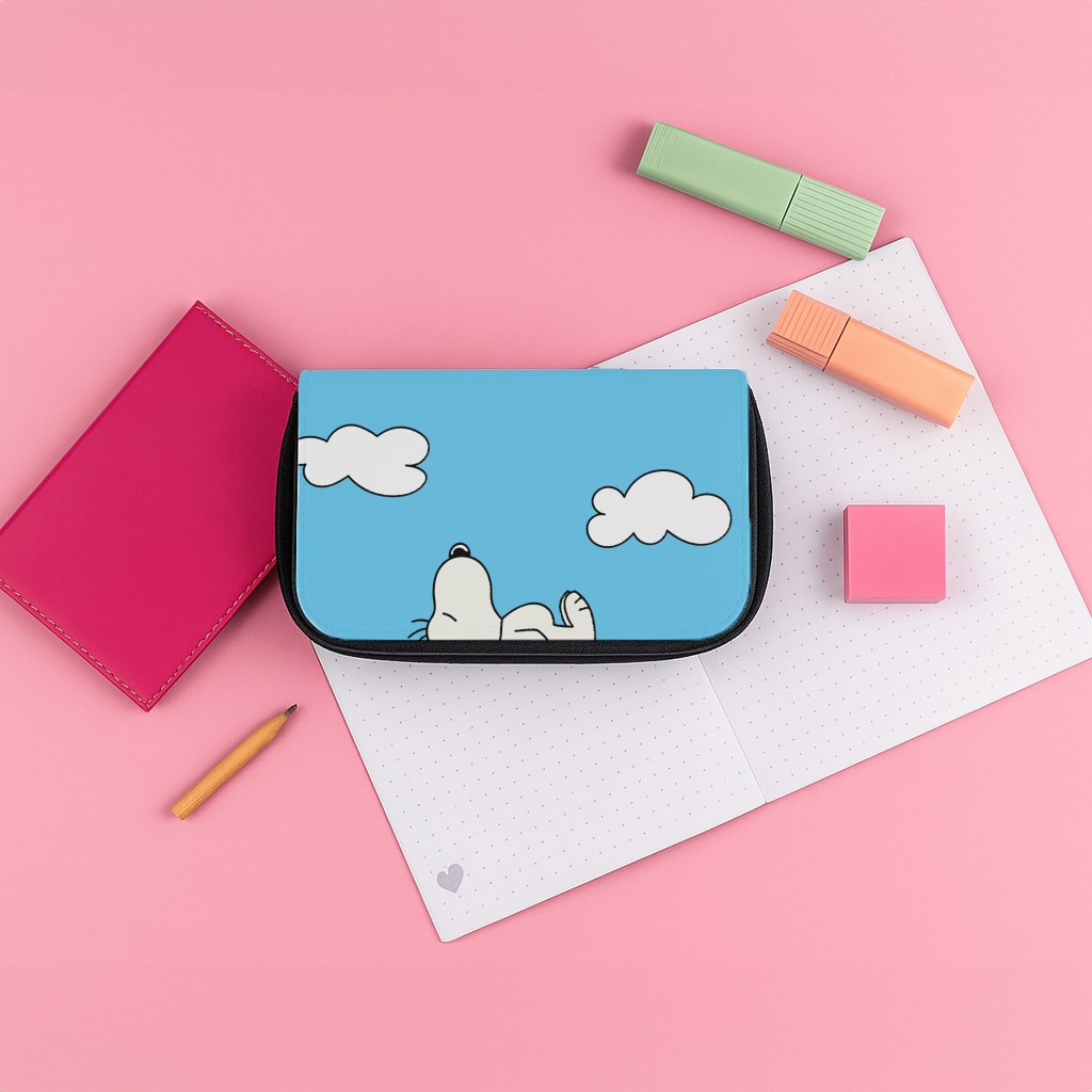 Cartoon Beagle Sleeping Pencil Case