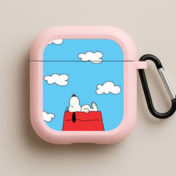 Cartoon Beagle Sleeping Pink AirPods Case