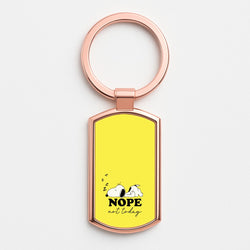 Nope, Not Today Rose Gold Keyring