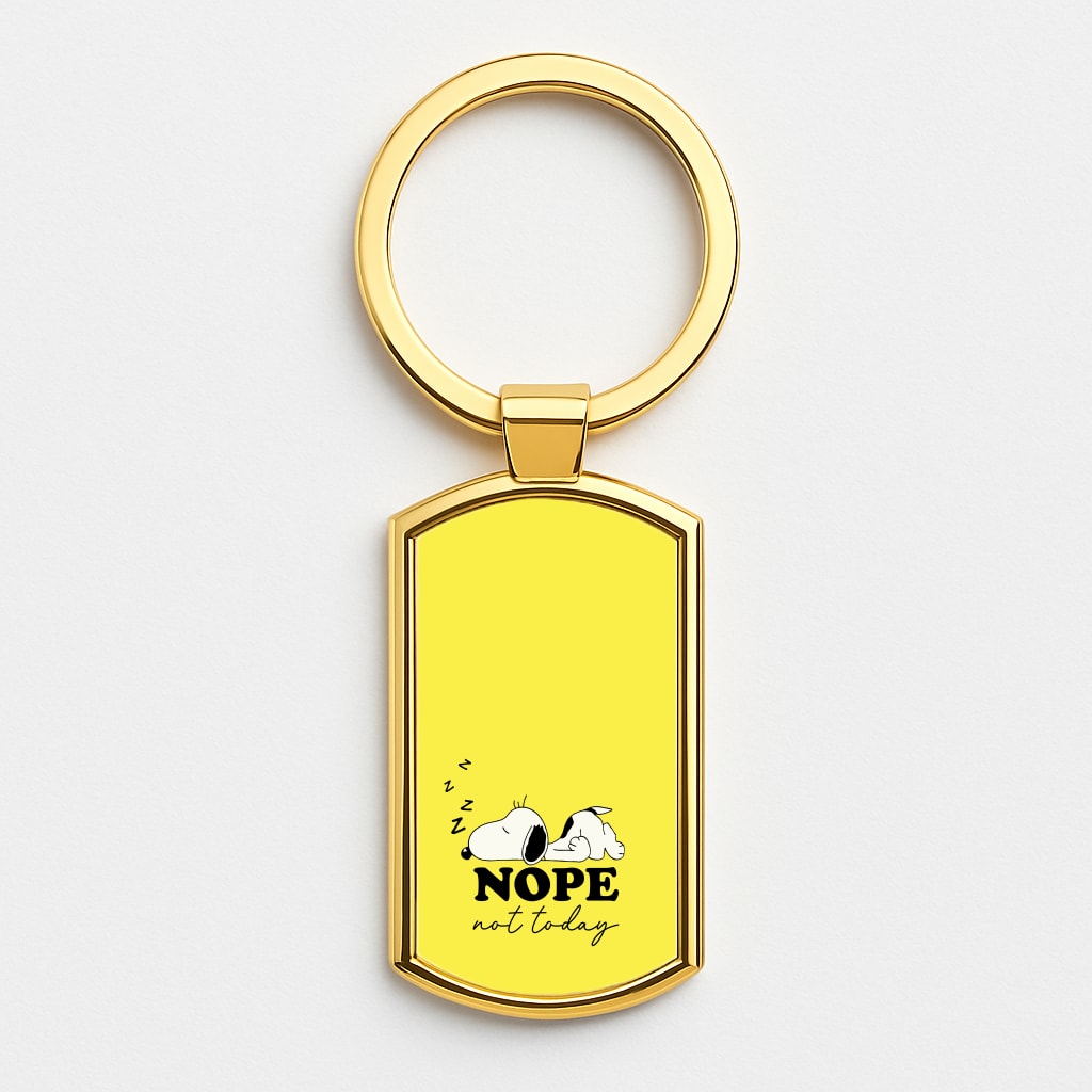 Nope, Not Today Gold Keyring