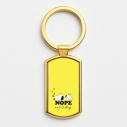 Nope, Not Today Gold Keyring