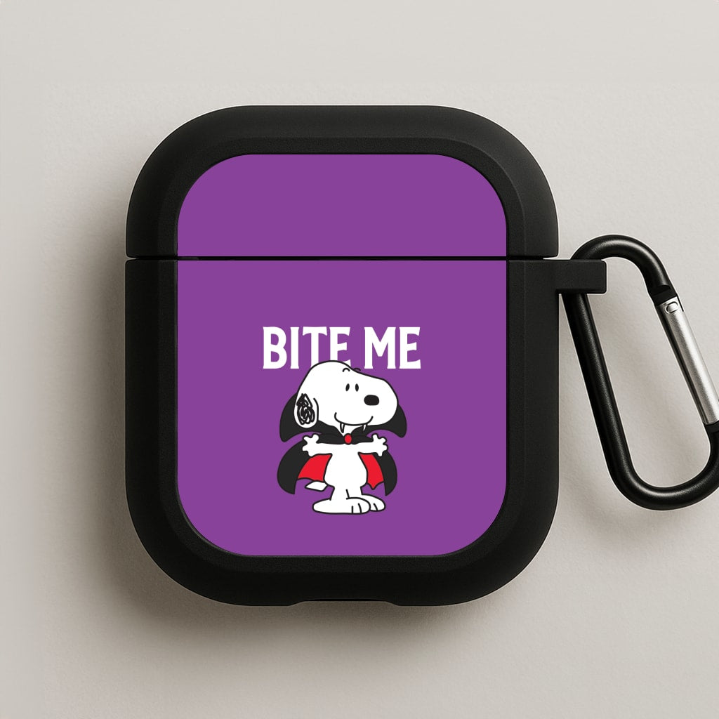 Bite Me Cartoon Beagle AirPods Case