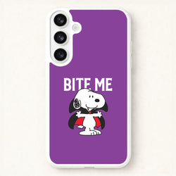 Bite Me Cartoon Beagle Phone Case for Galaxy S26 Plus