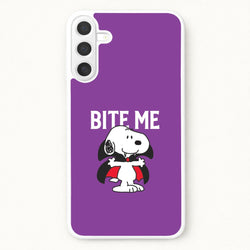 Bite Me Cartoon Beagle Phone Case for Galaxy A57