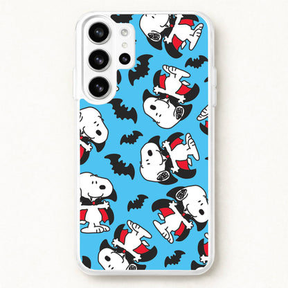 Cartoon Beagle Vampire And Bats Pattern Phone Case for Galaxy S26 Ultra