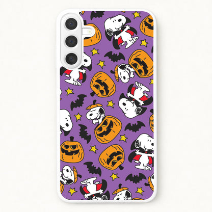Cartoon Beagle Halloween Pattern Phone Case for Galaxy A37