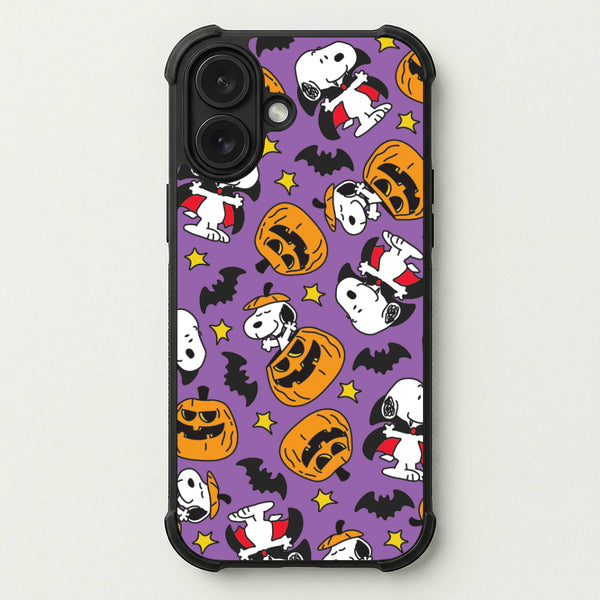 Cartoon Beagle Halloween Pattern Phone Case — Bumper case