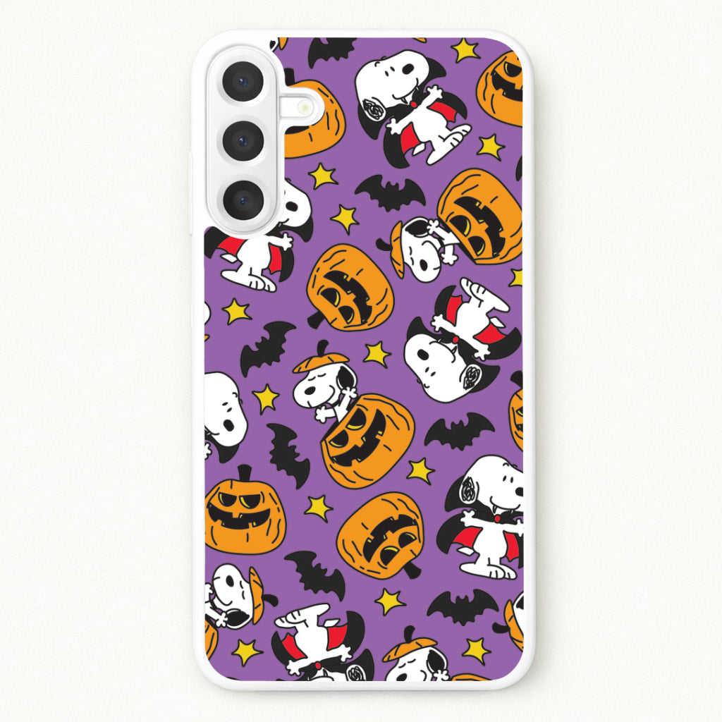 Cartoon Beagle Halloween Pattern Phone Case for Galaxy A17