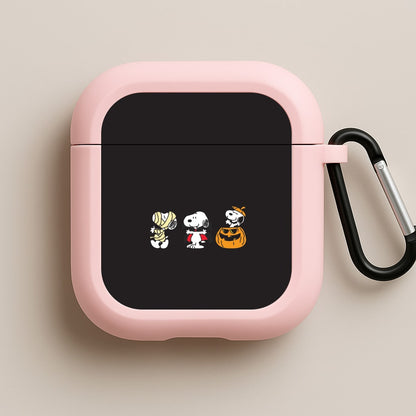 Cartoon Beagle Halloween Costumes Pink AirPods Case