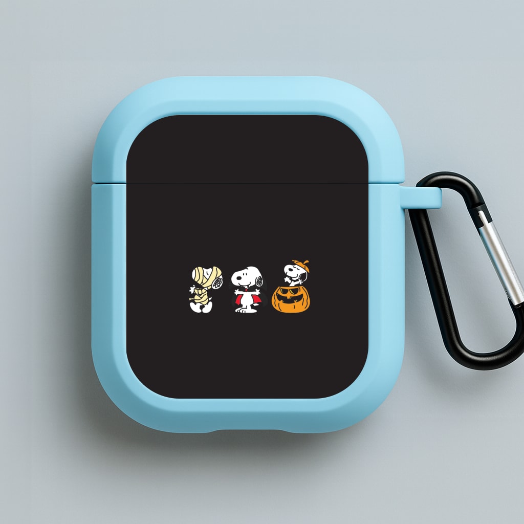 Cartoon Beagle Halloween Costumes Blue AirPods Case