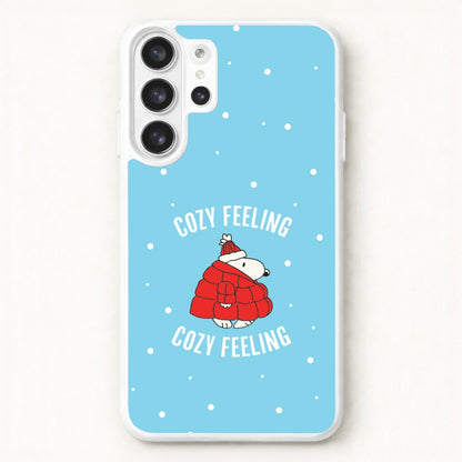 Cozy Feeling Cartoon Beagle Puffer Jacket Phone Case for Galaxy S26 Ultra