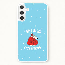 Cozy Feeling Cartoon Beagle Puffer Jacket Phone Case for Galaxy A57