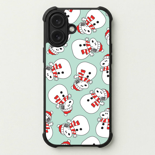 Cartoon Beagle Snowman Pattern Phone Case — Bumper case