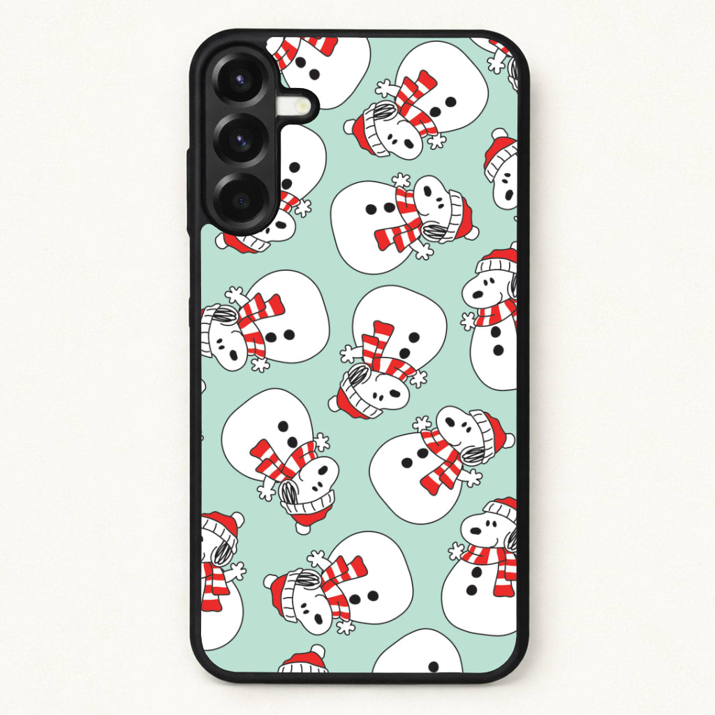 Cartoon Beagle Snowman Pattern Phone Case for Galaxy A17