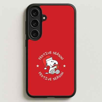Cartoon Beagle Festive Season Phone Case for Galaxy S25FE