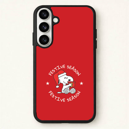 Cartoon Beagle Festive Season Phone Case for Galaxy S26