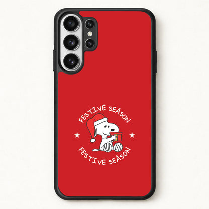 Cartoon Beagle Festive Season Phone Case for Galaxy S26 Ultra