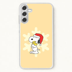 Christmas Cartoon Beagle And Bird Phone Case for Galaxy A37