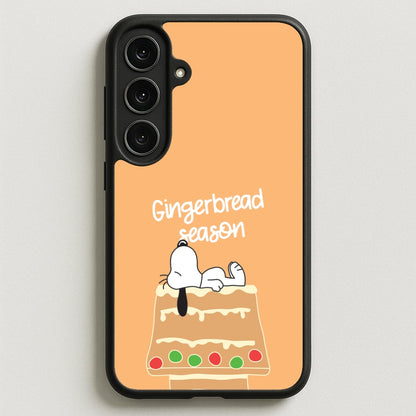 Cartoon Beagle Gingerbread House Phone Case for Galaxy S25FE