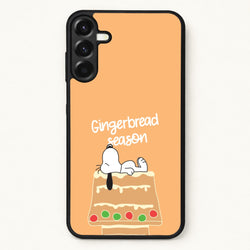 Cartoon Beagle Gingerbread House Phone Case for Galaxy A57