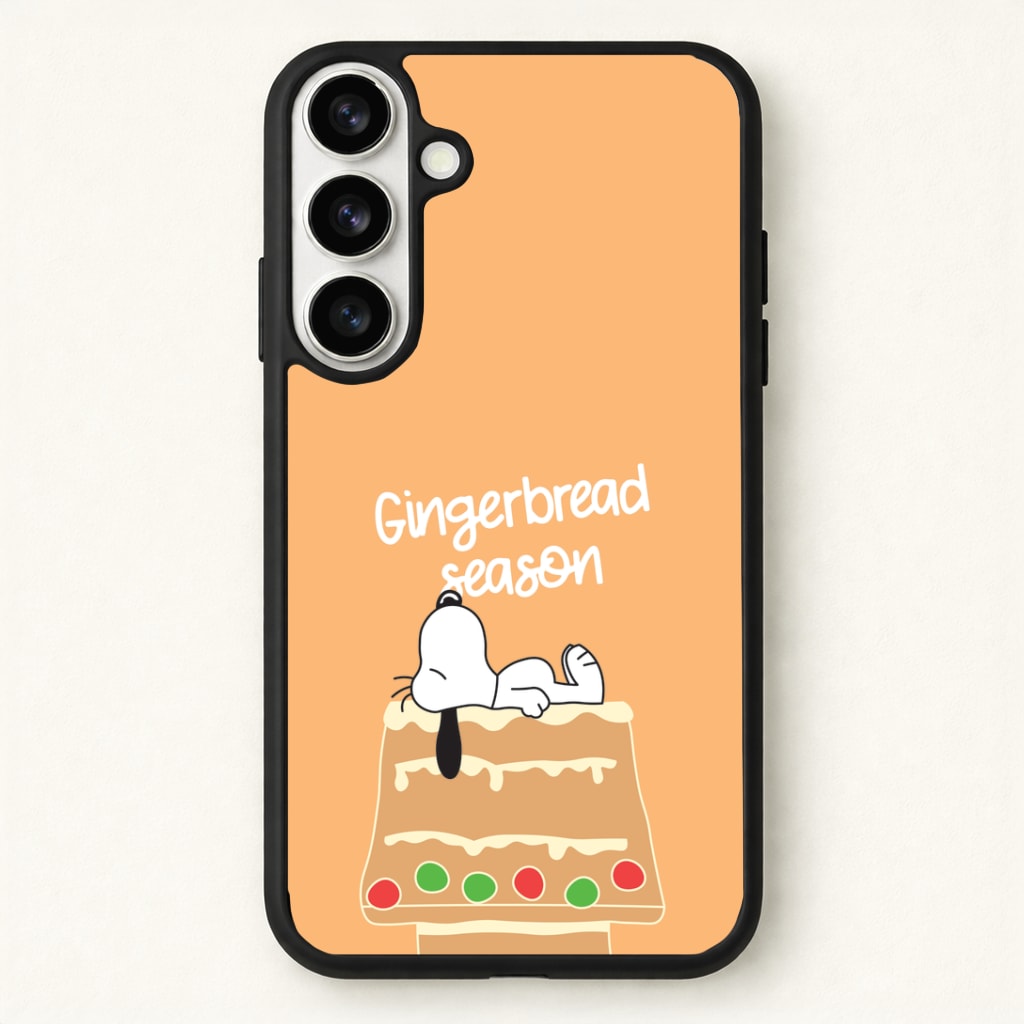 Cartoon Beagle Gingerbread House Phone Case for Galaxy S26