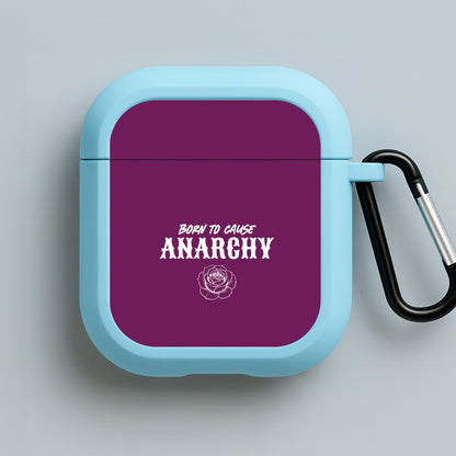 Born To Cause Anarchy Blue AirPods Case