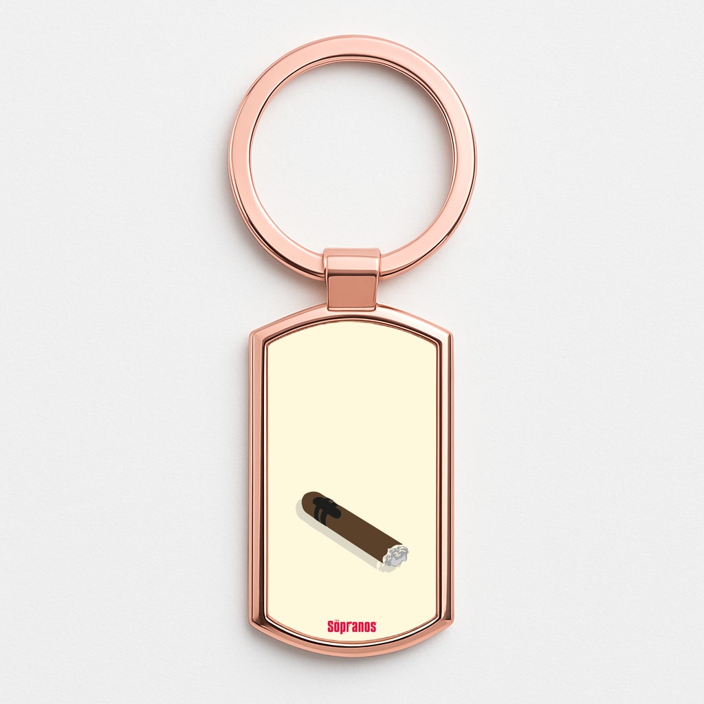 Cigar Rose Gold Keyring