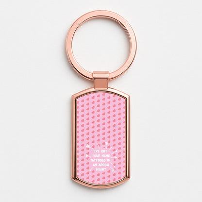 She Looks So Perfect Rose Gold Keyring