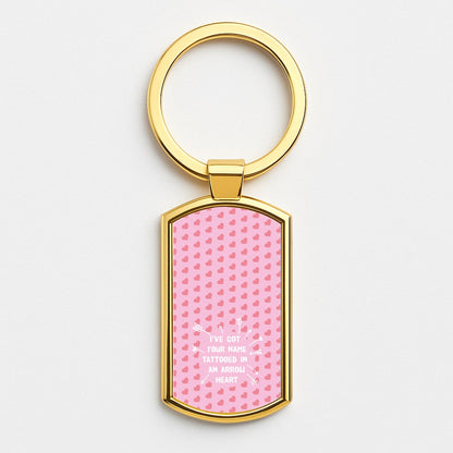 She Looks So Perfect Gold Keyring