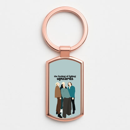 The Feeling Of Falling Upwards Rose Gold Keyring