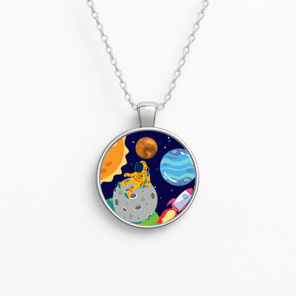 Space View  Circle Necklace