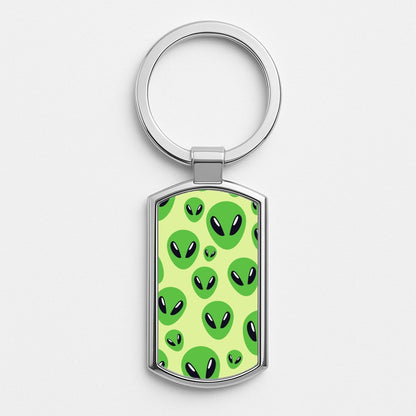 Alien Raider - Space Silver Keyring