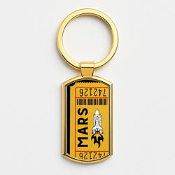 Ticket To Mars - Space Gold Keyring