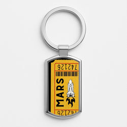 Ticket To Mars - Space Silver Keyring