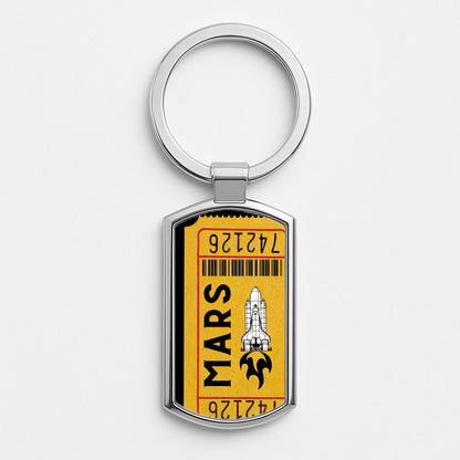 Ticket To Mars - Space Silver Keyring