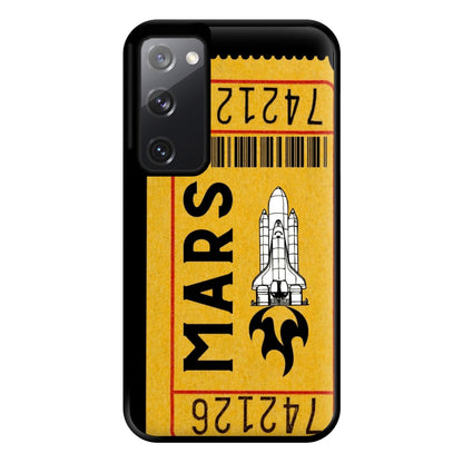 Ticket To Mars - Space Phone Case for Galaxy S20FE