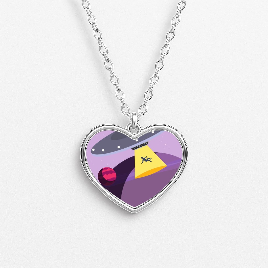 Alien Invasion - Space Heart Necklace