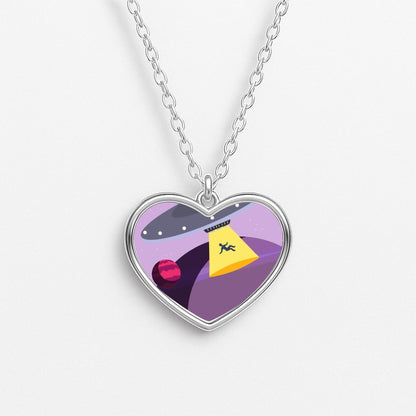 Alien Invasion - Space Heart Necklace