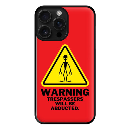 Warning Abduction - Space Phone Case for iPhone 16 Pro Max