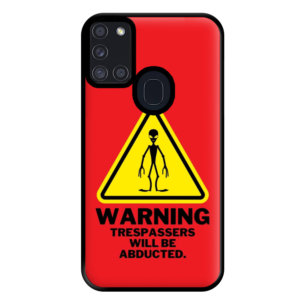 Warning Abduction - Space Phone Case for Galaxy A21s