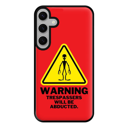 Warning Abduction - Space Phone Case for Galaxy S24FE