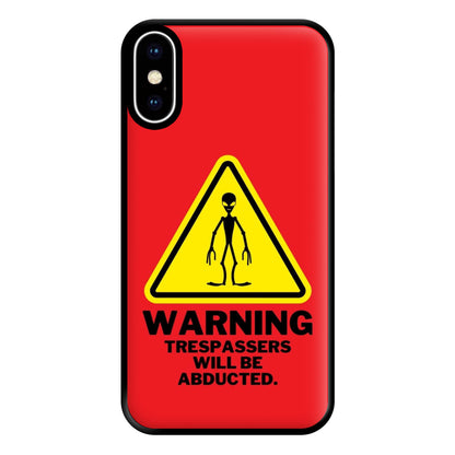 Warning Abduction - Space Phone Case for iPhone XS Max