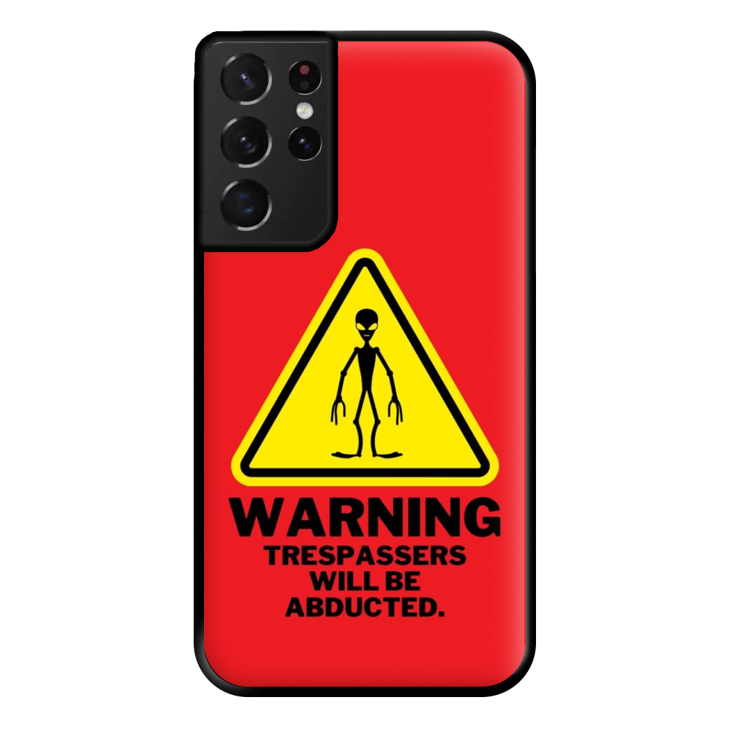 Warning Abduction - Space Phone Case for Galaxy S21 Ultra