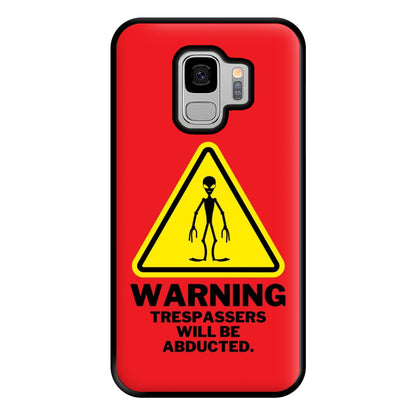 Warning Abduction - Space Phone Case for Galaxy S9 Plus