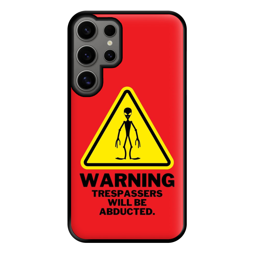 Warning Abduction - Space Phone Case for Galaxy S24 Ultra