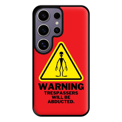 Warning Abduction - Space Phone Case for Galaxy S25 Ultra