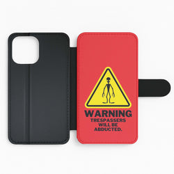Warning Abduction - Space Flip Phone Case
