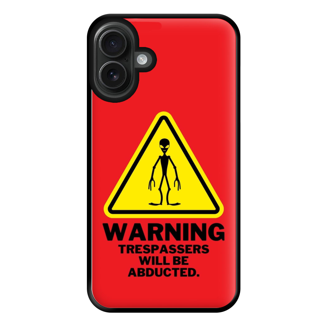 Warning Abduction - Space Phone Case for iPhone 16 Plus