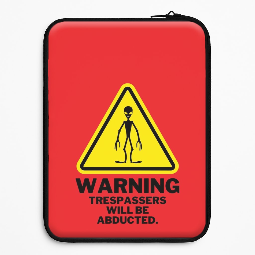 Warning Abduction - Space Laptop Sleeve